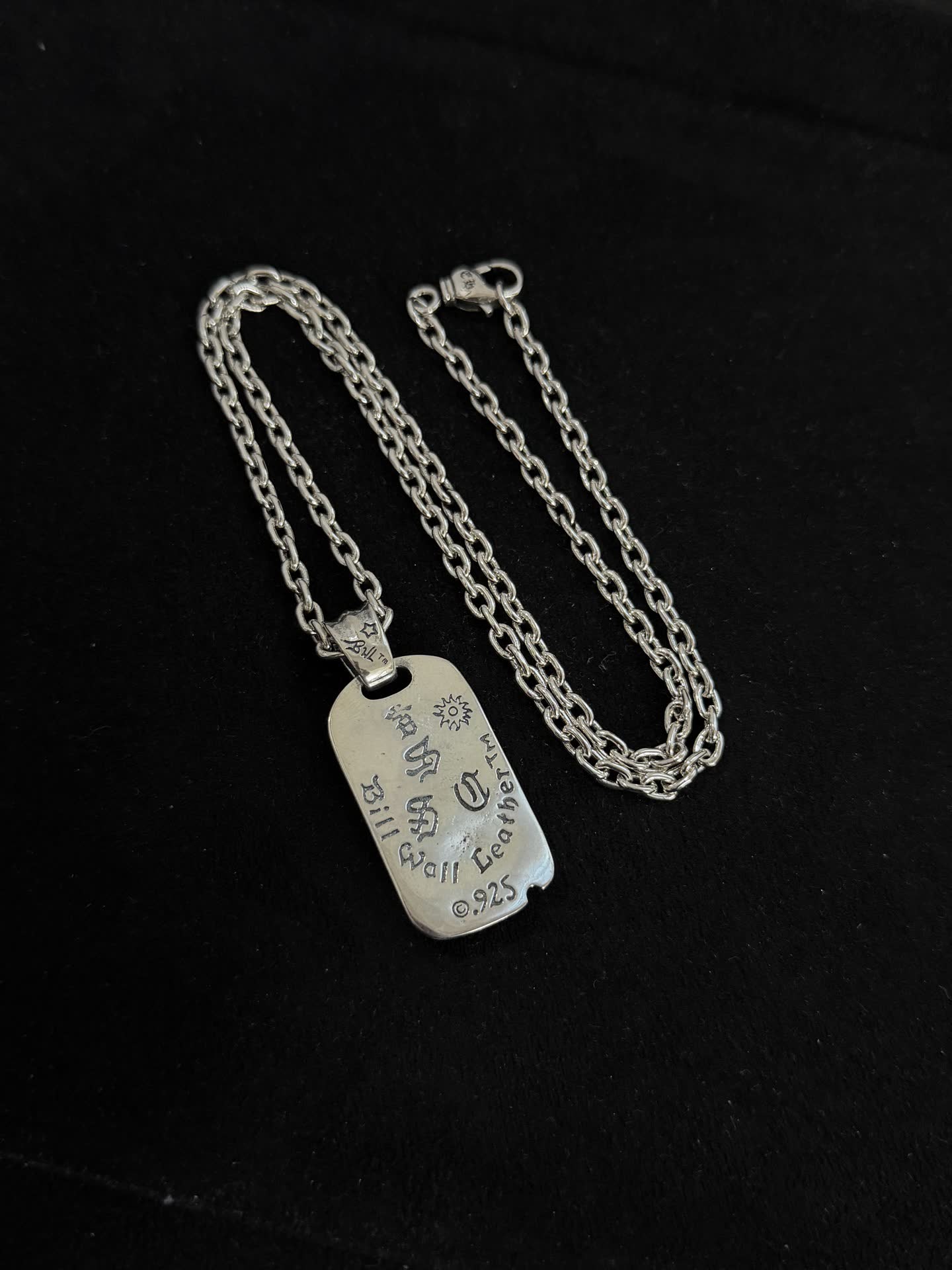 Chrome Hearts Silver Cross Pendant Necklace